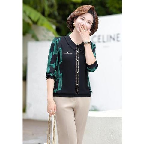 Áo Thun Dài Tay Thu Đông Lịch Sự Trung Niên SM89