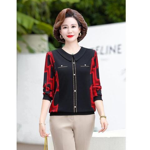 Áo Thun Dài Tay Thu Đông Lịch Sự Trung Niên SM89