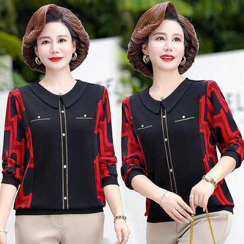 Áo Thun Dài Tay Thu Đông Lịch Sự Trung Niên SM89