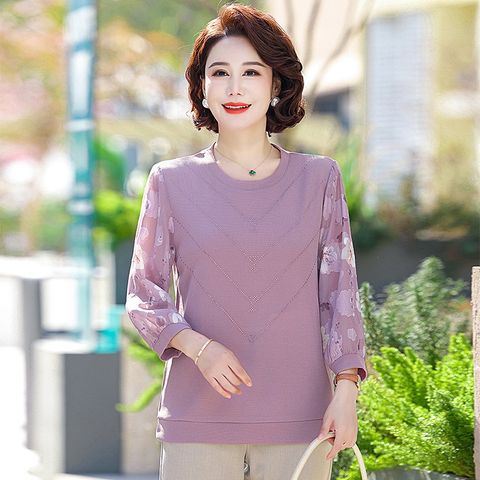Áo Thun Mỏng Thu Đông Cho Nữ Trung Niên SM113