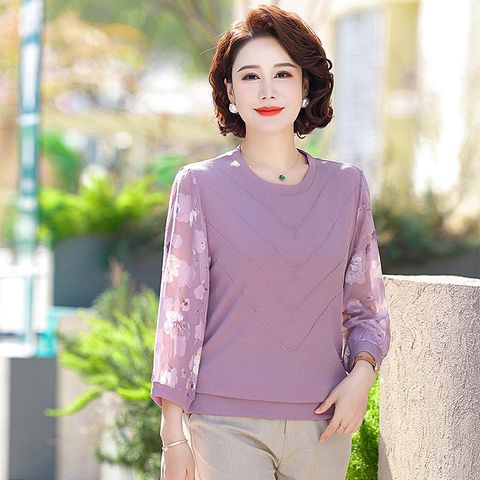 Áo Thun Mỏng Thu Đông Cho Nữ Trung Niên SM113