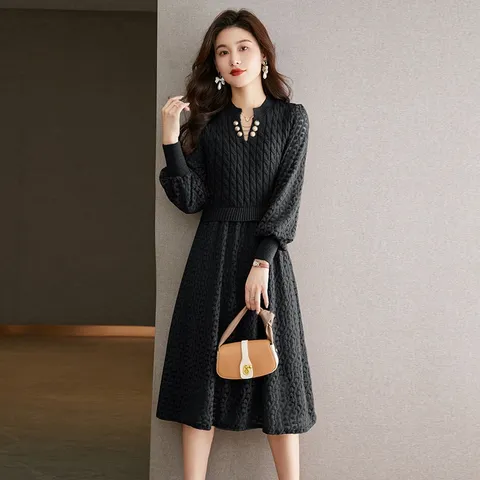 Đầm Dệt Kim Nữ Thanh Lịch Hàn Quốc  VH38