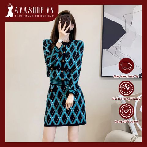 Set Đầm Len Dệt Kim Thời Trang Cao Cấp AL62