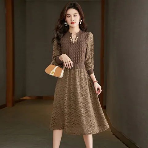 Đầm Dệt Kim Nữ Thanh Lịch Hàn Quốc  VH38