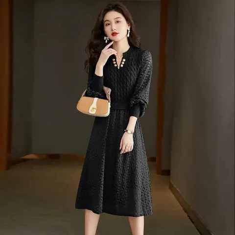 Đầm Dệt Kim Nữ Thanh Lịch Hàn Quốc  VH38
