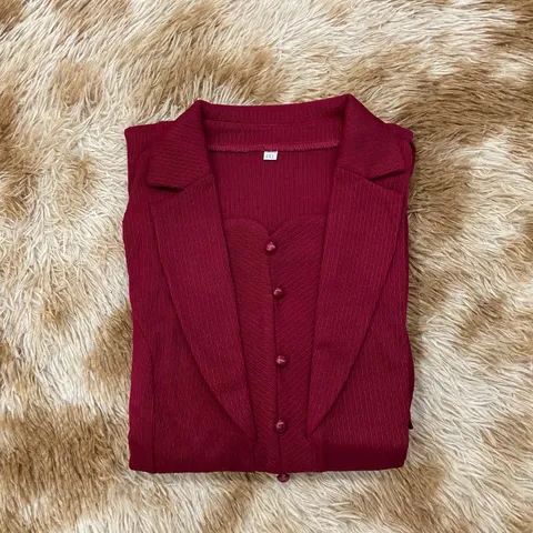 Đầm Dài Tay Cổ Vest Nữ Tính Của Mẹ  VH14