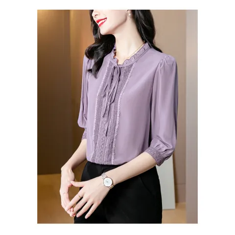 Áo Thun Lụa Công Sở Thanh Lịch SM36