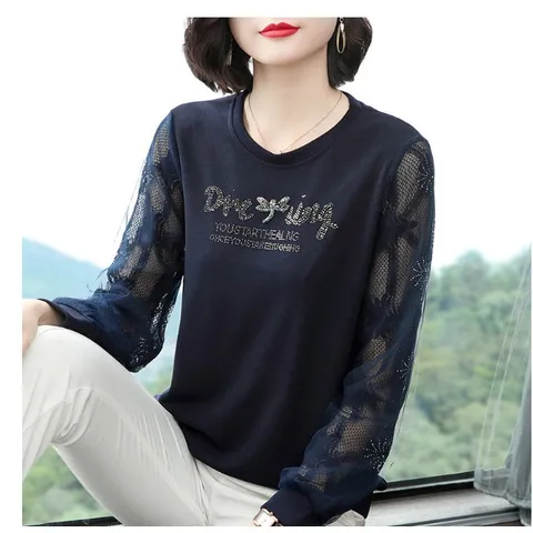 Áo Thun Ren Mùa Xuân Sành Điệu Cho Mẹ SM111