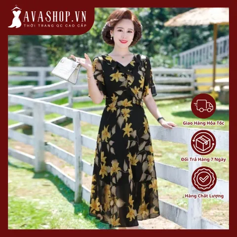 Đầm Hoa Mềm Mát Thời Trang Cho Mẹ VH81