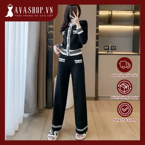 Bộ Đồ Dệt Kim Hai Mảnh Cá Tính Thời Trang AB50