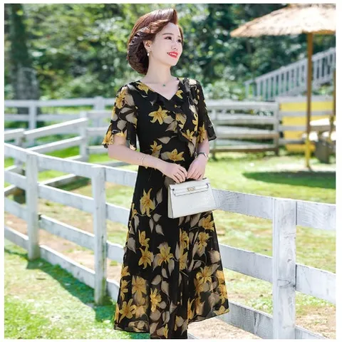 Đầm Hoa Mềm Mát Thời Trang Cho Mẹ VH81