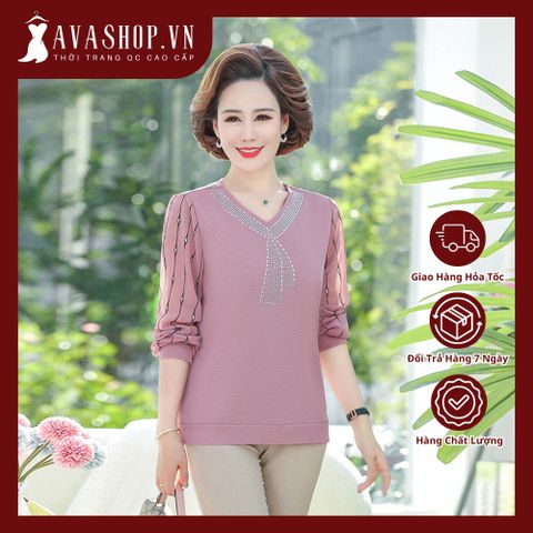 Áo Thun Nữ Trung niên Dài Tay SM31