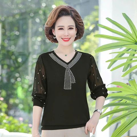 Áo Thun Nữ Trung niên Dài Tay SM31