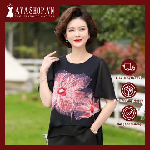 Áo Thun Voan Hè Sang Trọng Mềm Mát Cho Mẹ SM21