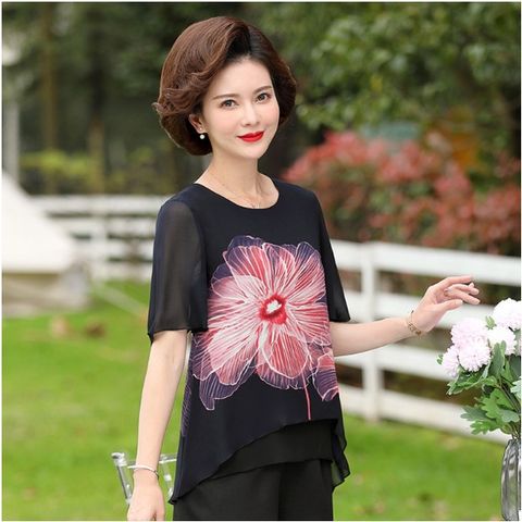 Áo Thun Voan Hè Sang Trọng Mềm Mát Cho Mẹ SM21