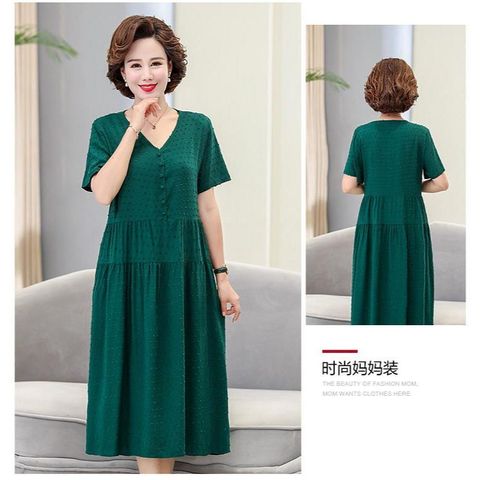 Đầm Trung Niên Lụa Cotton Mềm Mát VH46