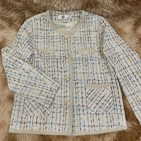Áo Khoác Dạ Tweed Phong Cách Hàn Quốc AD77