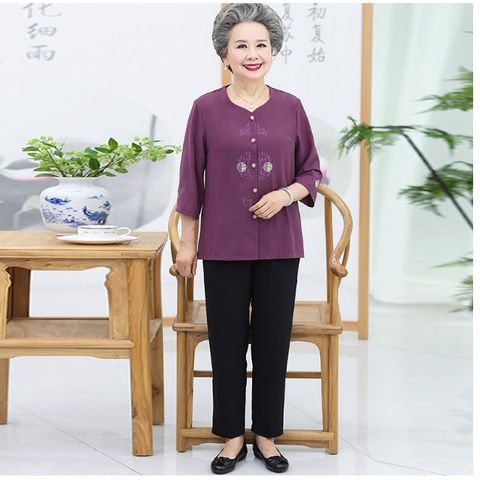 Bộ Đồ Quần Áo Cho Bà Cho Mẹ Lịch Sự AB11