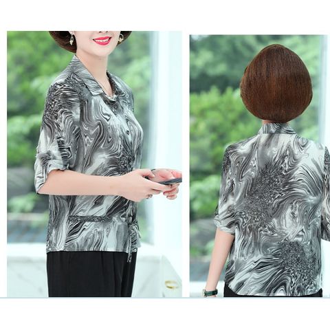 (THANH LÝ) Áo Sơ Mi Voan Sang Trọng Cho Mẹ SM47
