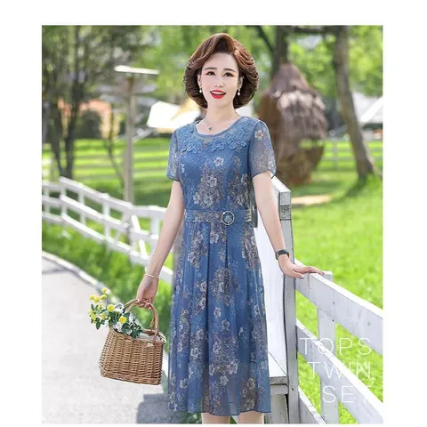 Đầm Hoa Trung Niên Lịch Sự VH28