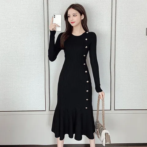Đầm Len Dáng Ôm Đuôi Cá Cho Nữ AL71