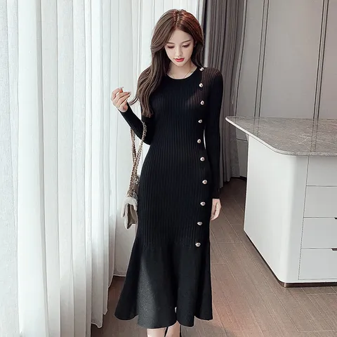 Đầm Len Dáng Ôm Đuôi Cá Cho Nữ AL71