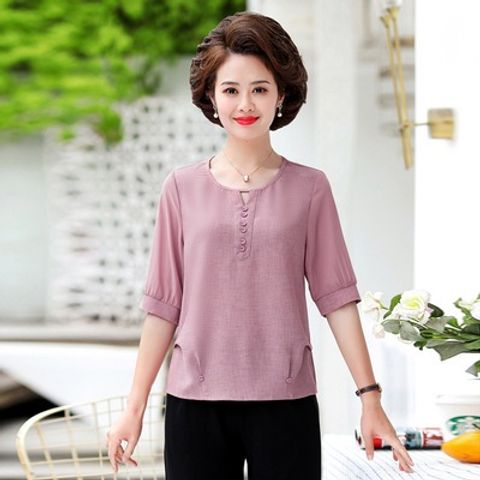 (THANH LÝ) Áo Thun Kiểu Giản Dị Cho Mẹ SM20