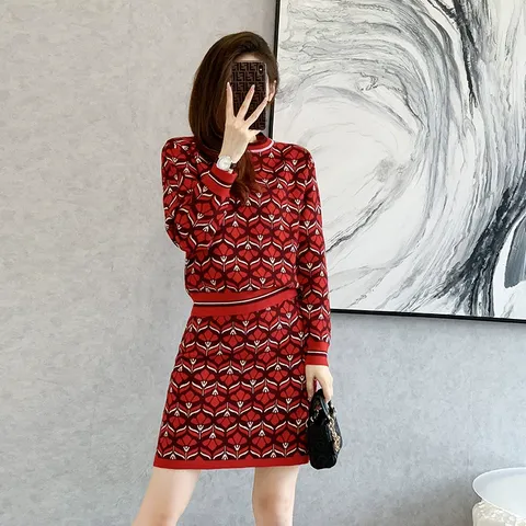 Set Đầm Len Dệt Kim Thời Trang Cao Cấp AL56
