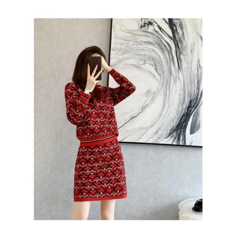 Set Đầm Len Dệt Kim Thời Trang Cao Cấp AL56