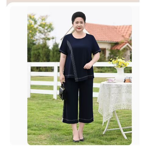 Bộ Đồ Trung Niên Lịch Sự Cho Mẹ Béo AB51