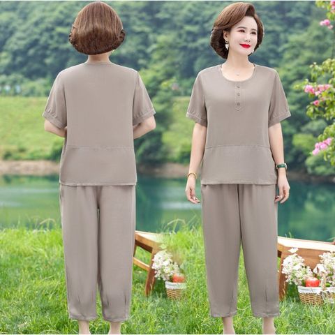 Bộ Đồ Lụa Cotton Mềm Đẹp Cho Mẹ AB29