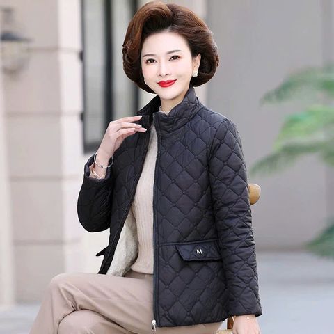 Áo Khoác Bông Dáng Ngắn Lót Lông Cừu Mùa Đông Cho Mẹ AK08