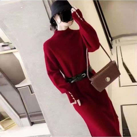 Áo Khoác Len Cardigan Dệt Kim Dài Phong Cách Hàn Quốc Cho Nữ AL111