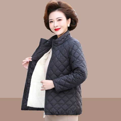 Áo Khoác Bông Dáng Ngắn Lót Lông Cừu Mùa Đông Cho Mẹ AK08