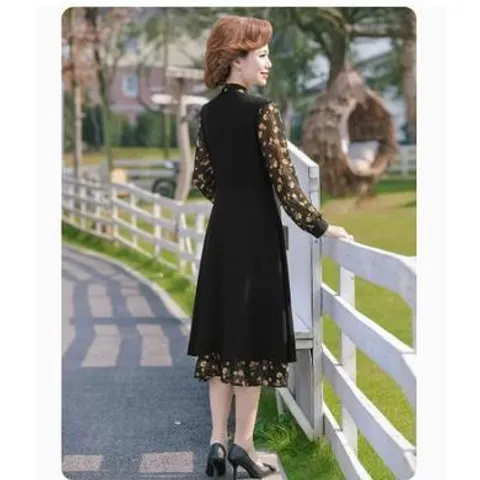 (THANH LÝ) Đầm Trung Niên Hoa Lịch Sự VH19