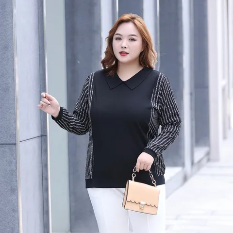 Áo Thun Dài Tay Lịch Sự Cho Mẹ Béo SM03