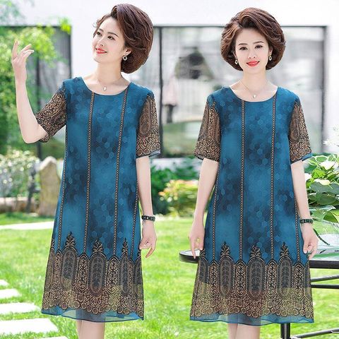 Đầm Voan Hoa Mềm Mát Cho Mẹ VH66