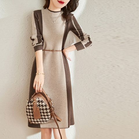 Đầm Len Công Sở Thắt Eo Thanh Lịch AL90