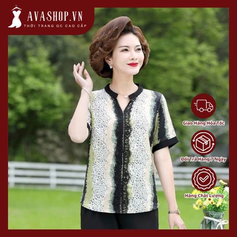 (THANH LÝ) Áo Sơ Mi Trung Niên Sang Trọng Cho Mẹ SM12