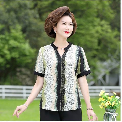 (THANH LÝ) Áo Sơ Mi Trung Niên Sang Trọng Cho Mẹ SM12