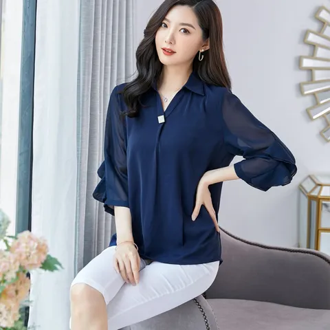 Áo Thun Voan Nữ Trung Niên Đẹp Giản Dị SM53