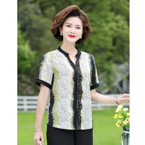 (THANH LÝ) Áo Sơ Mi Trung Niên Sang Trọng Cho Mẹ SM12