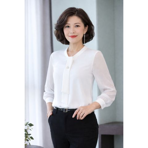 (THANH LÝ) Áo Sơ Mi Công Sở Trắng Dài Tay Ngọt Ngào SM45
