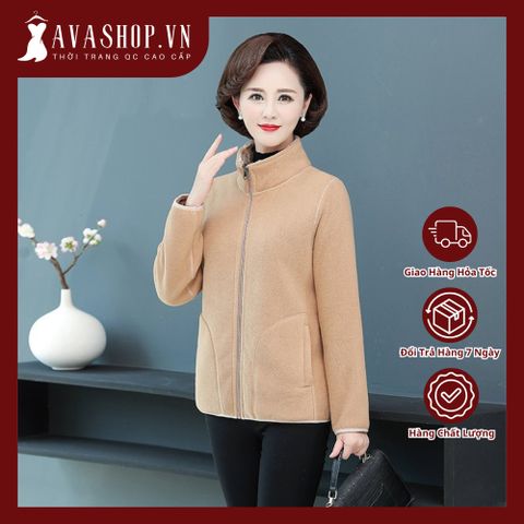 Áo Khoác Nhung Hai Mặt Giản Dị Cho Mẹ AK21