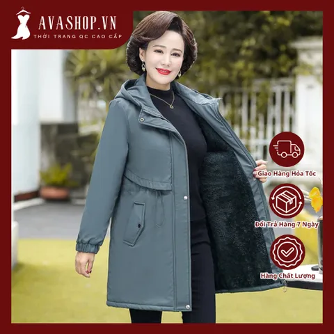 (THANH LÝ LẺ SIZE) Áo Khoác Cotton Lót Lông Dày Ấm Lịch Sự Phong Cách Hàn Quốc AK12