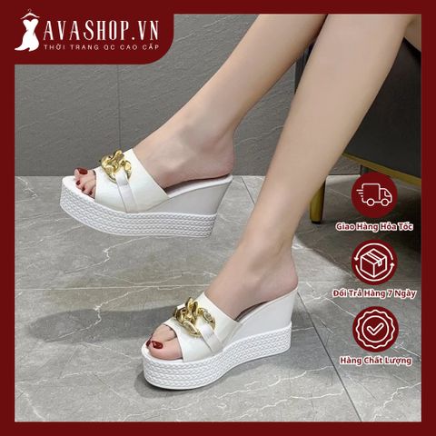 (THANH LÝ LẺ SIZE) Dép Nữ Trung Niên Đế Xuồng Tăng Chiều Cao AG21