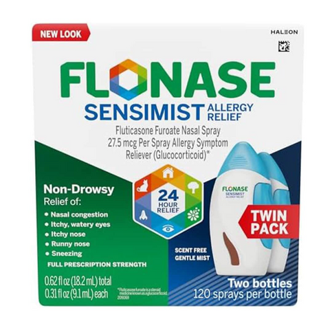 Xịt chống dị ứng Flonase Sensimist Allergy Relief Nasal Spray 9.1ml x2 chai (Two bottles)