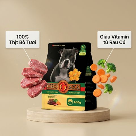 Combo 3 Túi Chogaka ADULT - Vị Bò & Rau Củ 25% đạm