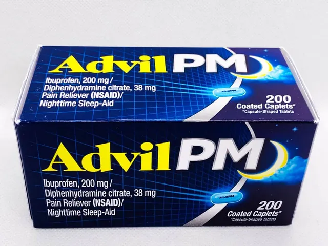 Viên giảm đau và hỗ trợ ngủ ngon Advil PM 200mg 200 Coated Caplets