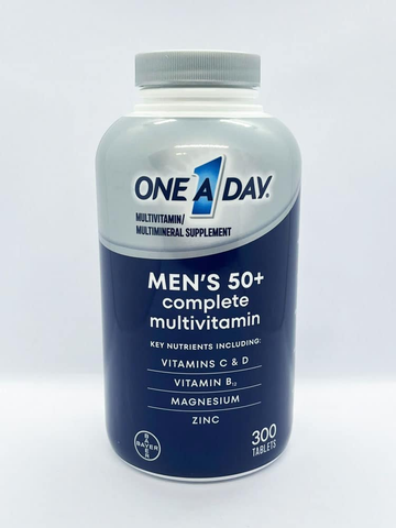 One A Day cho nam trên 50 One A Day Men’s 50+ Multivitamin 300 viên (Mẫu mới)
